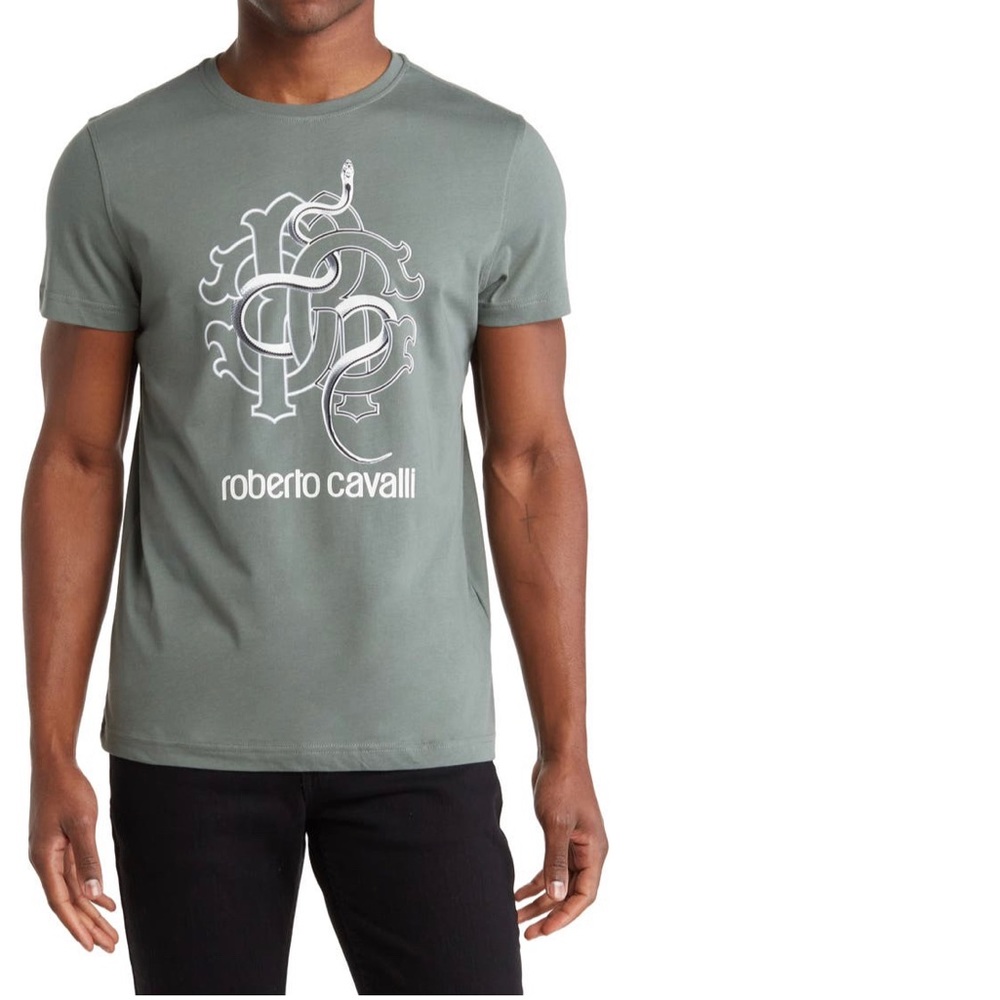 Roberto Cavalli Snake Graphic Print T-shirt